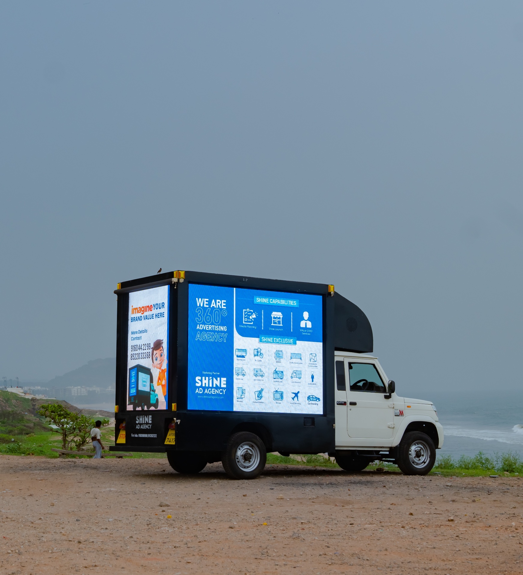 3 Sided LED Van
