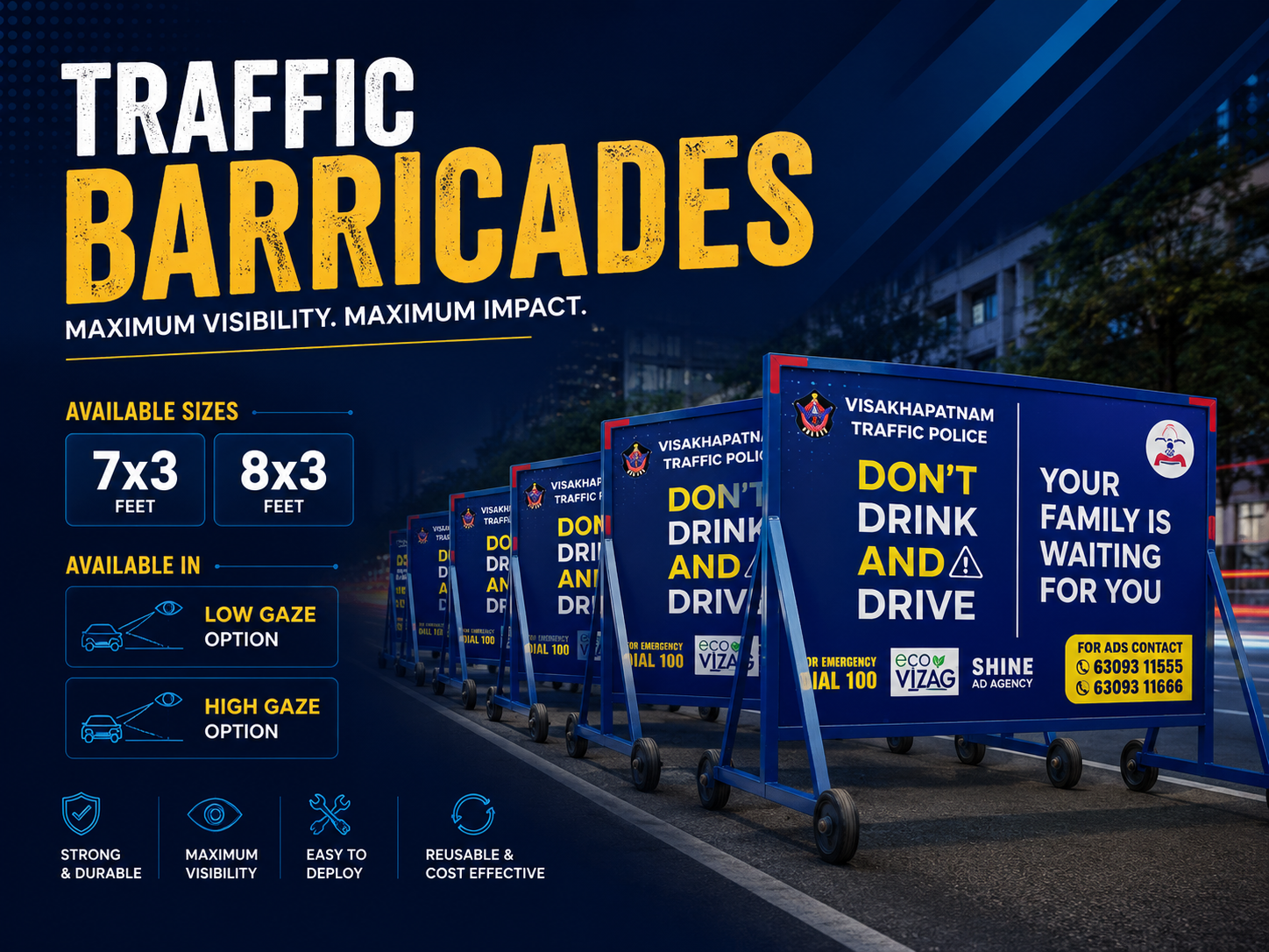 High-footfall junction advertising advertising by Shine Ad Agency