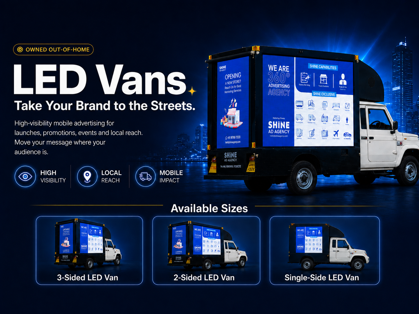 LED Vans Network advertising by Shine Ad Agency