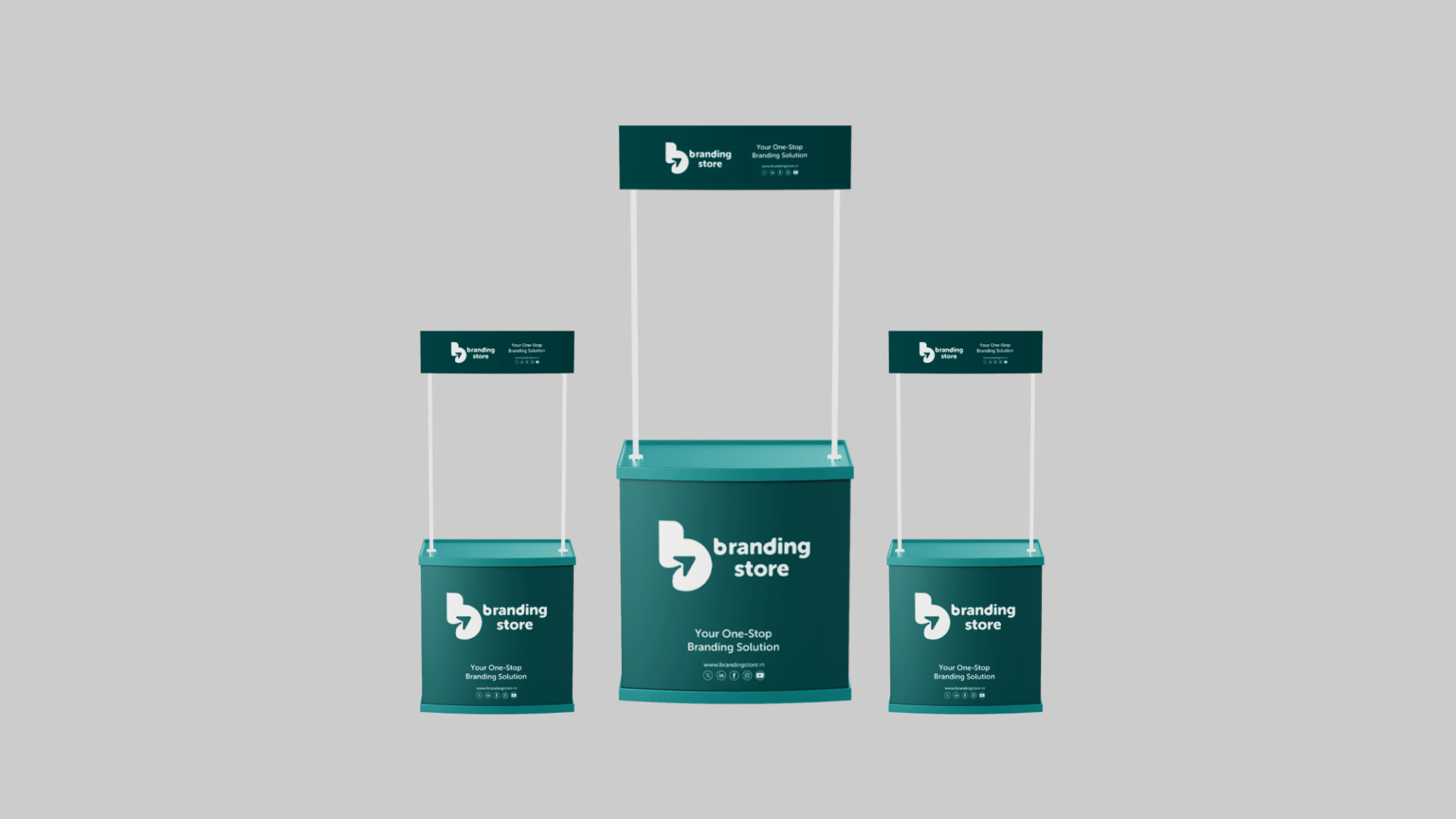 Promo Table branding display by Shine Ad Agency