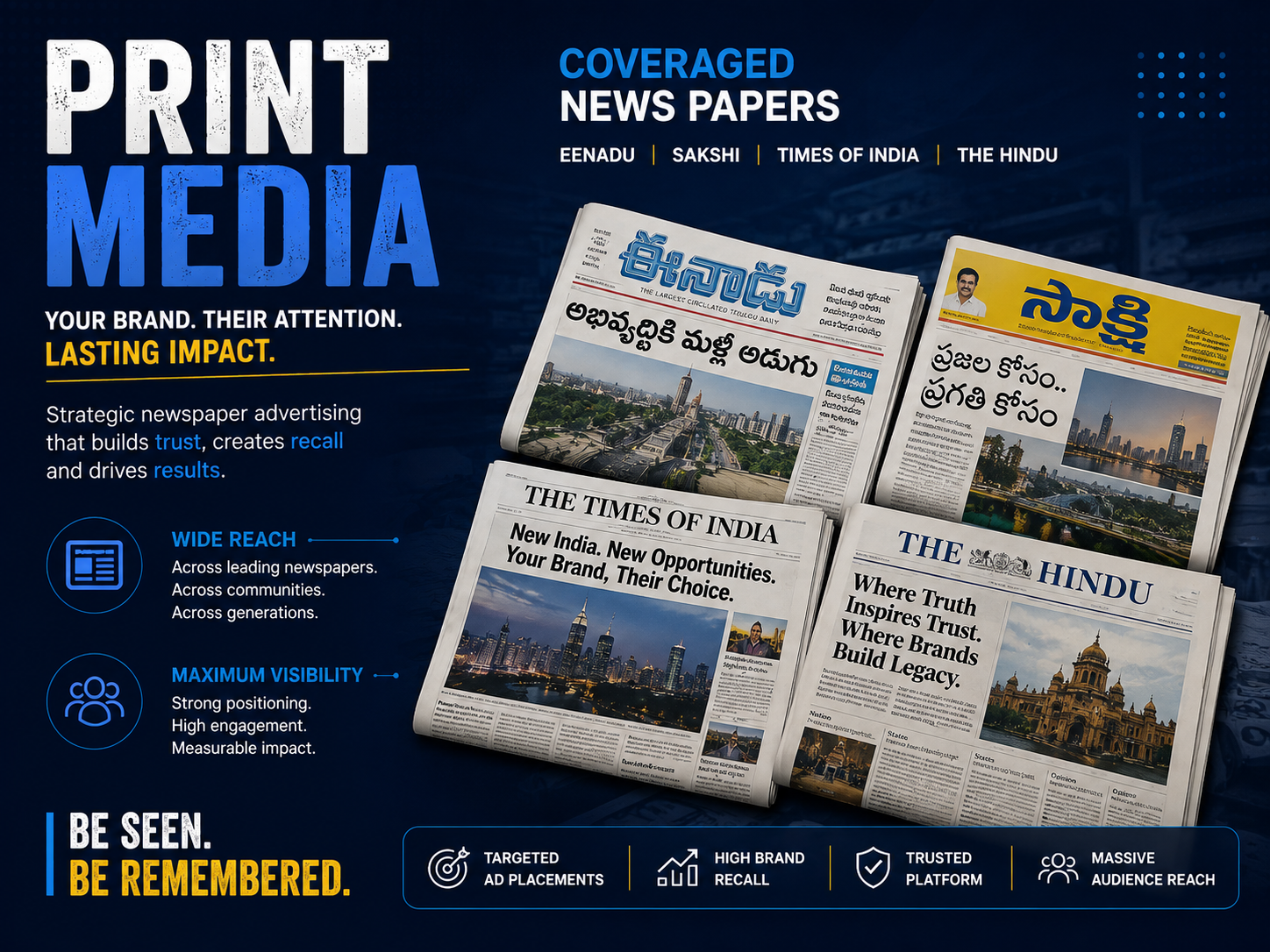Times of India & Eenadu advertising by Shine Ad Agency